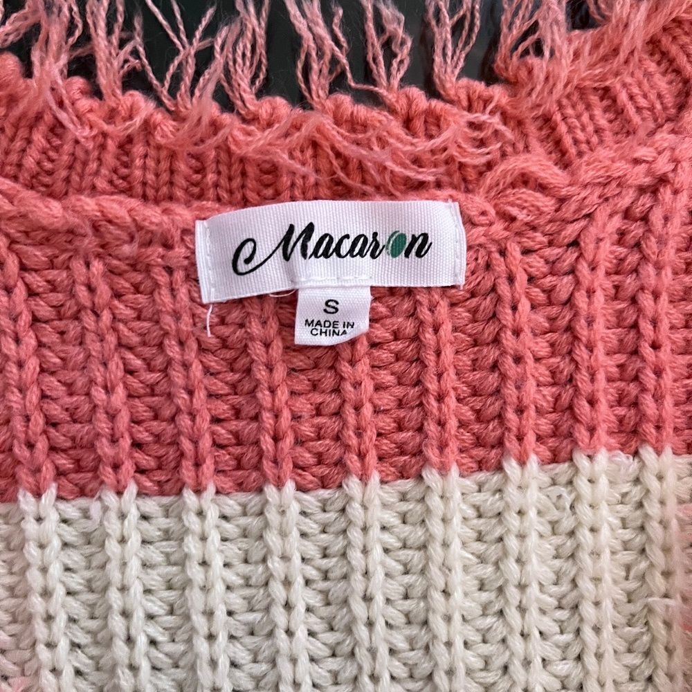 Macaron Cropped Sweater Colorful Small But really an XL Colorful - Picture 8 of 16